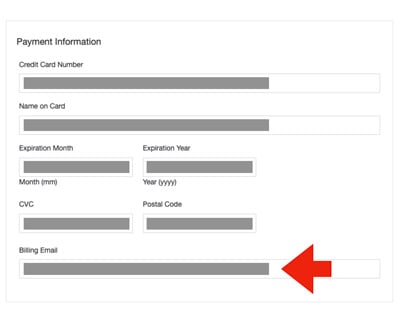 Billing email address for receipts from Eniture Technology