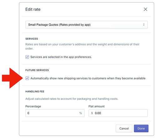 shopify shipping with flat rate usps